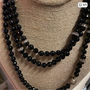 Chloe + Isabel Black and Silver Beaded Necklace
B1